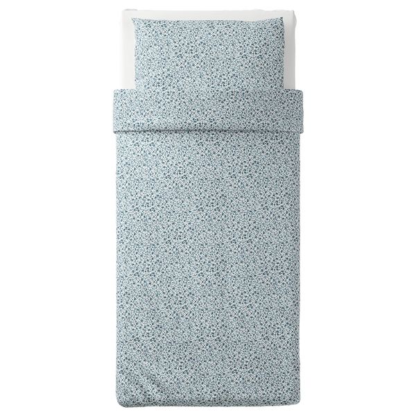 Пододеяльник и 1 наволочка, белый, синий, 150x200/50x70 см IKEA ВАТТЕНМИНТА 003.902.64 - схема-чертеж с размерами