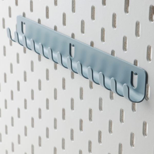 Вешалка с крючками, серо-синий светлый IKEA SKÅDIS СКОДИС 105.541.70 - фото 3