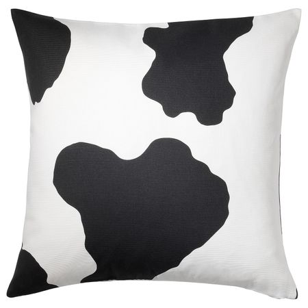 Чехол на подушку, белый, черный 50x50 см IKEA РАНВЕЙГ 603.958.00