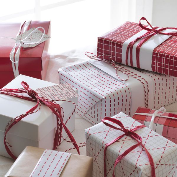 Коробка подарочная, 3 штуки, белый красный, синий IKEA ВИНТЕР 2019 204.345.54 - схема-чертеж с размерами