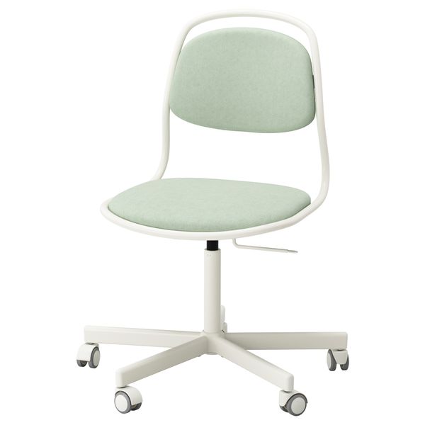 Рабочий стул ОРФЬЕЛЛЬ / СПОРРЕН, белый, Висле светло-зеленый - фото 1