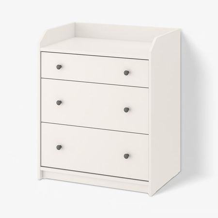 HAUGA Комод с 3 ящиками - белый 70x46x84 см