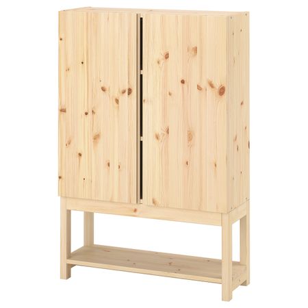 Стеллаж с 1 шкафчиком, сосна 80x30x120 см IKEA IVAR ИВАР 894.223.32