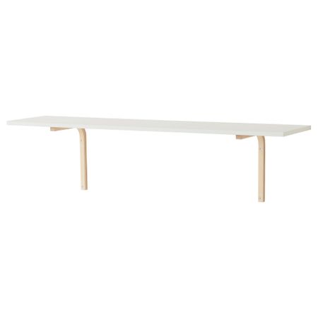 Полка с консолью ТОДАЛЕН, белый, фанера (119x28 см)