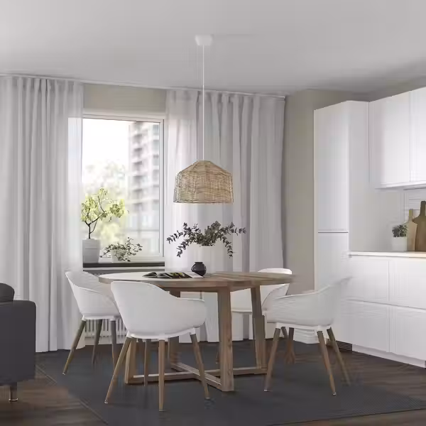 MÖRBYLÅNGA / GRÖNSTA ГРЁНСТА Стол+4 стула с подлокотниками - фото 2