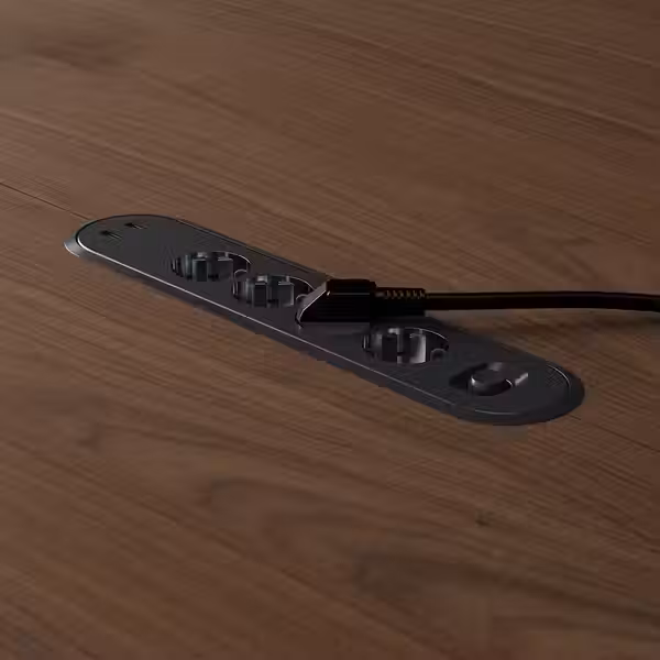 MITTZON МИТТЗОН Конференц-стол - круглой формы шпон грецкого ореха/чёрный 120x75 см - фото 6