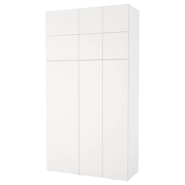 Гардероб, белый/Фоннес белый 140x57x261 см IKEA OPPHUS ОПХУС 792.401.63 - схема-чертеж с размерами