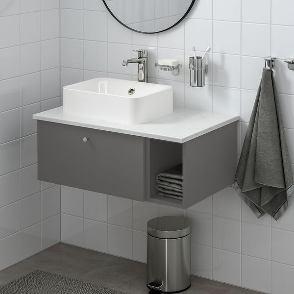 Шкаф со столешницей 45x32 раковина, 82x49x43 cm IKEA HÖRVIK ХОРВИК, GODMORGON ГОДМОРГОН, TOLKEN ТОЛКЕН 693.859.53 - фото 3