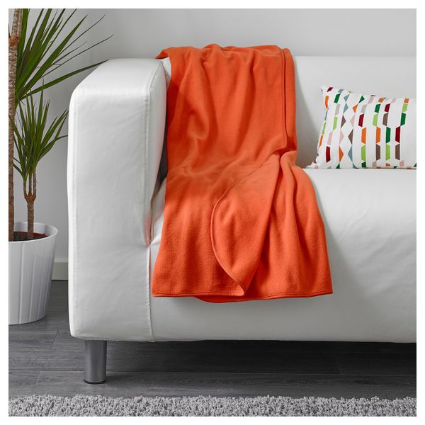 Плед СКУГСКЛОКА, оранжевый (130x170 см) - фото 2