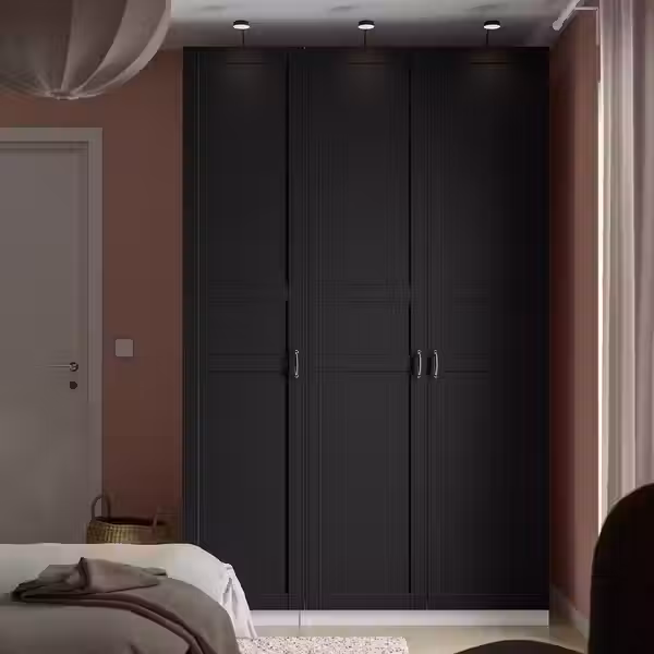 PAX / FLISBERGET Гардероб, комбинация - белый/антрацит 150x60x236 см - схема-чертеж с размерами