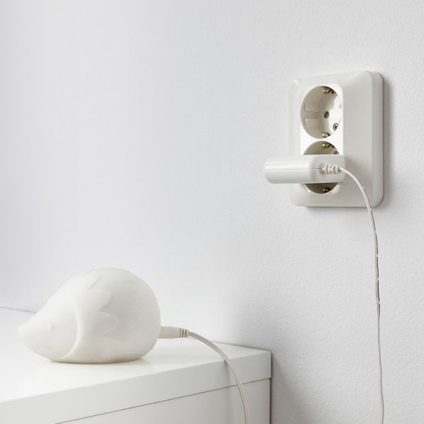 Светодиодный ночник, белый, ёж IKEA ЛУРИГА 704.242.65 - фото 4