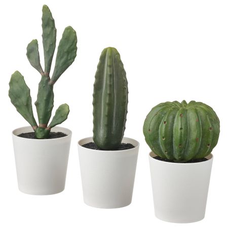 Искусственное растение в горшке,3шт, 6 см, для дома, улицы кактус IKEA FEJKA 605.229.97
