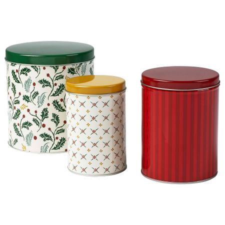 Набор емкостей, 3 штуки, разные размеры, разные цвета IKEA VINTERFINT 705.561.33