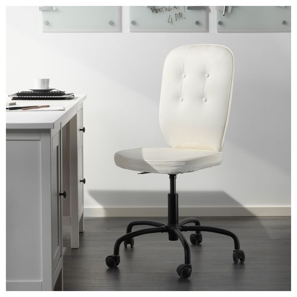 Рабочий стул ЛИЛЛХОЙДЕН, Блекинге белый - схема-чертеж с размерами