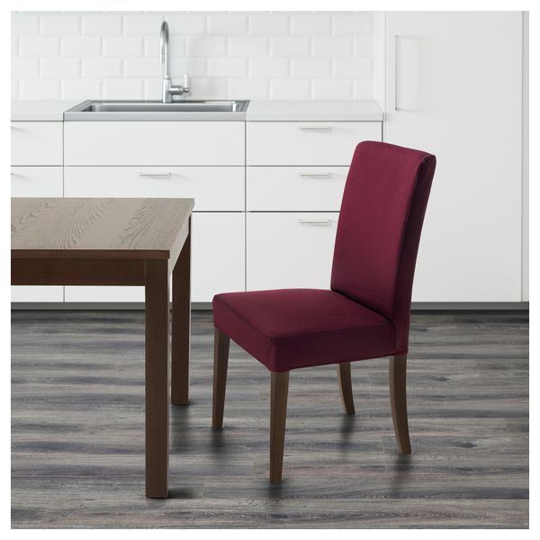 Стул ХЕНРИКСДАЛЬ, коричневый, Дансбу красно-сиреневый - фото 2