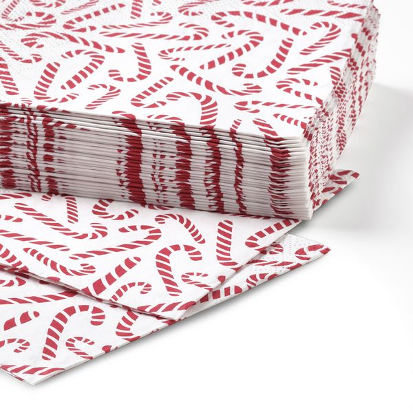 Салфетка бумажная, с рисунком, карамельная трость, 24x24 см IKEA ВИНТЕРФЕСТ 404.328.32 - схема-чертеж с размерами