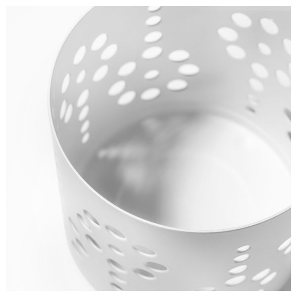 Украшение для свечи в стеклянном стакане ВАККЕРТ, цветок, белый (8 см) - схема-чертеж с размерами