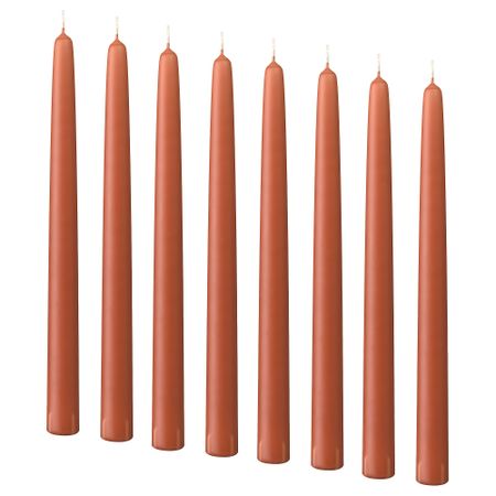 Неароматическая свеча, темно-оранжевый, 25 см IKEA KLOKHET КЛОКХЕТ 306.088.36