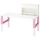 Стол с дополнительным модулем , белый/розовый 128x58 см IKEA PÅHL ПОЛЬ 292.512.67