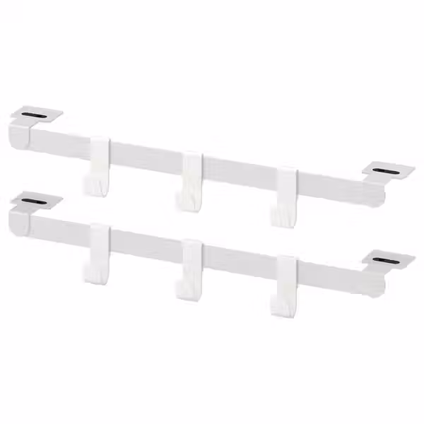 HJÄLPA 2наклад шины+6крючков+2уп.креплений - белый 40 см - схема-чертеж с размерами