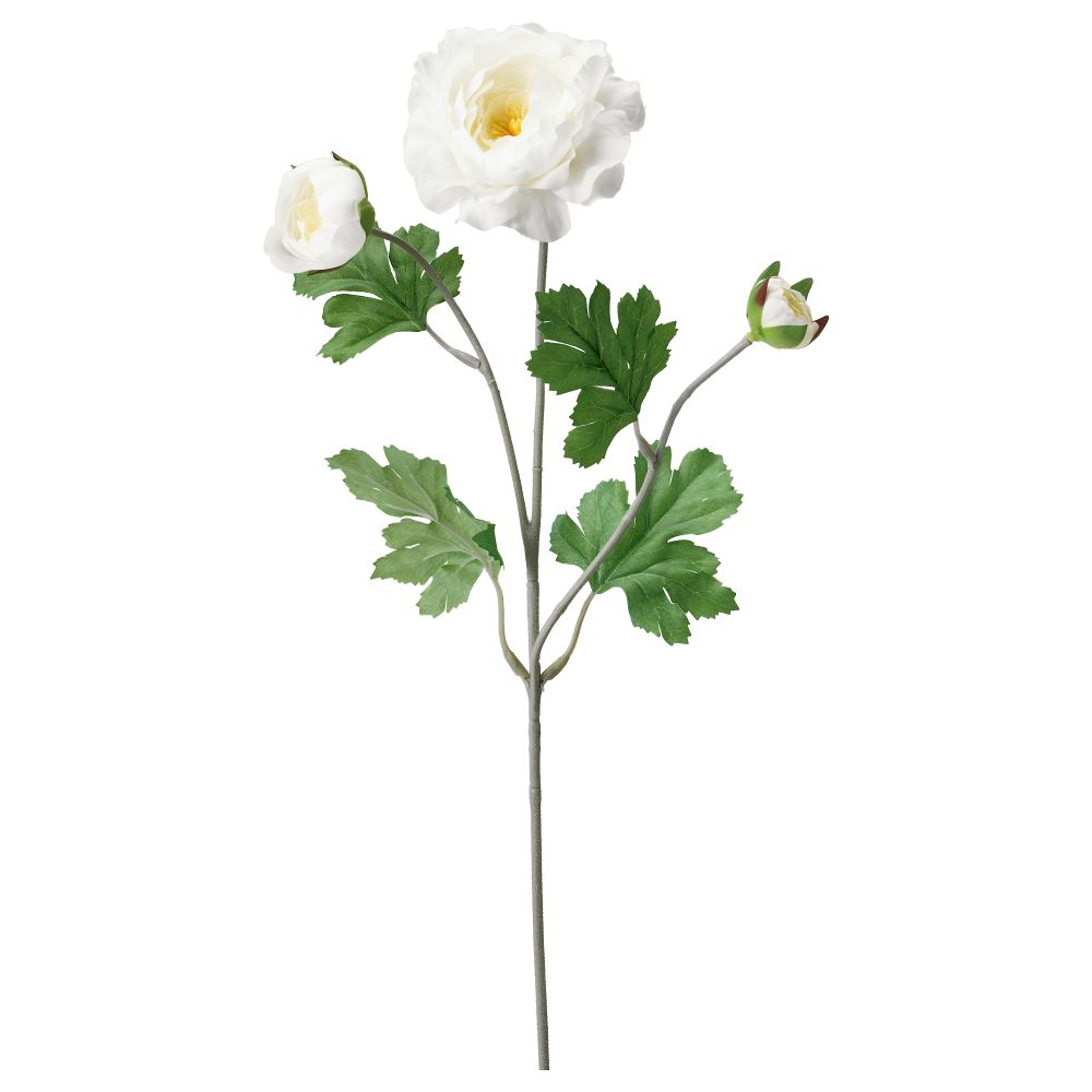 Цветок искусственный СМИККА, лютик белый (45 см) - фото 1