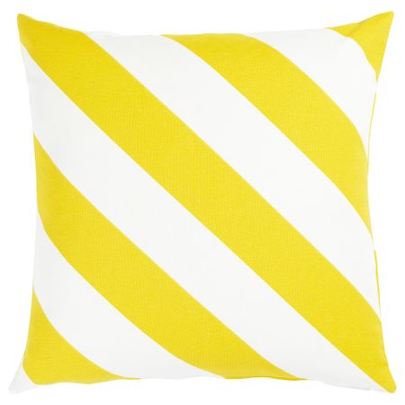 Чехол на подушку, 50x50 см, желтый, белый, полоска IKEA LAGERMISPEL 105.546.36
