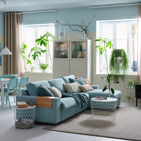 3-местный диван-кровать с козеткой, с широкими подлокотниками, Saxemara голубой IKEA VIMLE ВИМЛЕ 894.190.56 - фото 10