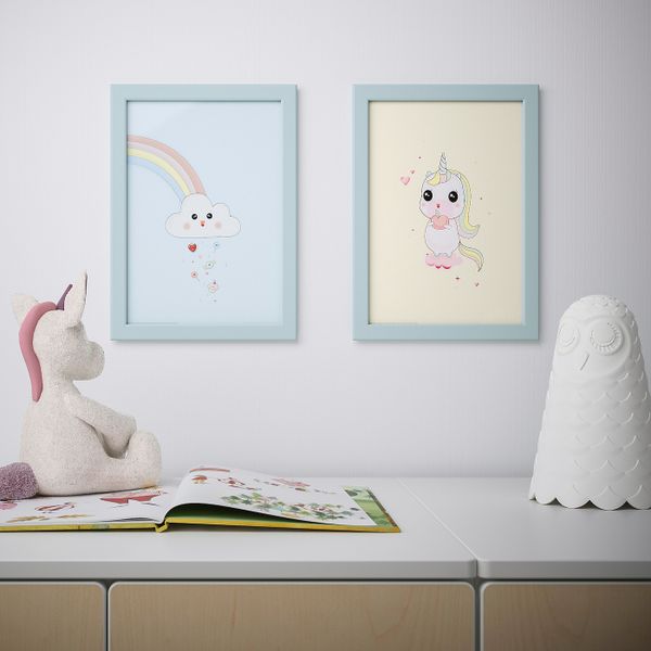 Постер, Единорог на облаке 21x30 см IKEA BILD БИЛЬД 604.956.87 - схема-чертеж с размерами