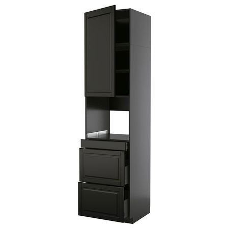 METOD / KNIVSHULT Высокий шкаф д/СВЧ/дверца/3ящика