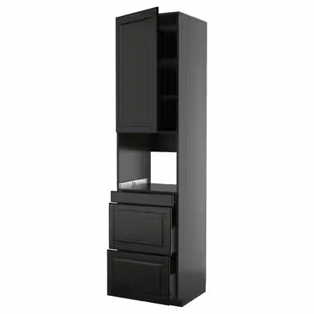 METOD / KNIVSHULT Высокий шкаф д/СВЧ/дверца/3ящика