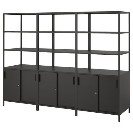 Комбинация шкафов, антрацит 240x180 см IKEA TROTTEN ТРОТТЕН 394.420.78