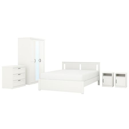 SONGESAND Комплект мебели д/спальни, 5 предм. - белый 160x200 см