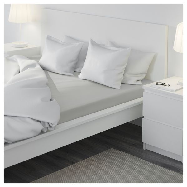 Простыня натяжная СЁМНИГ, светло-серый - фото 3