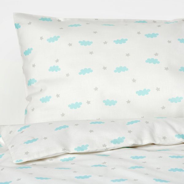 Комплект постельного белья, 3 предм, бирюзовый 110x125/35x55 см IKEA ХИММЕЛЬСК 803.707.28 - схема-чертеж с размерами