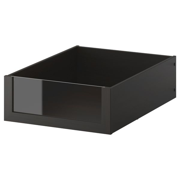 Ящик со стеклянной фронтальной панелью КОМПЛИМЕНТ, черно-коричневый - фото 1