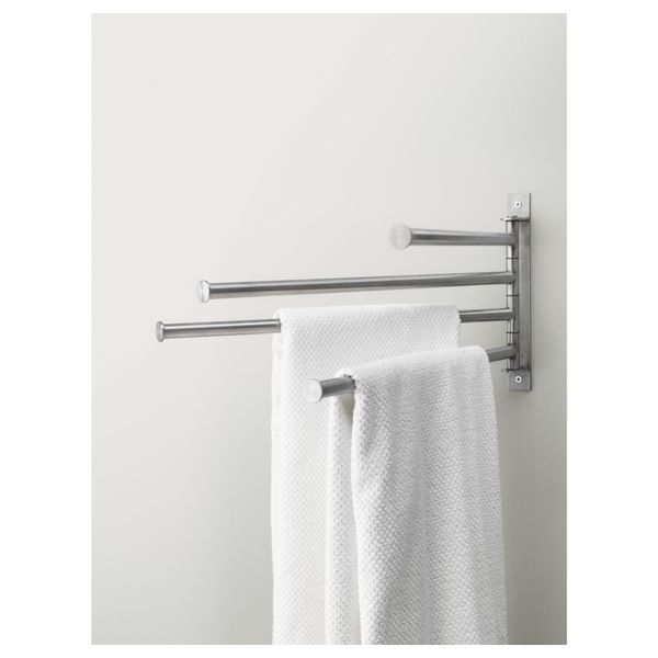 Вешалка для полотенец, 4 перекладины ГРУНДТАЛЬ, нержавеющ сталь - фото 2