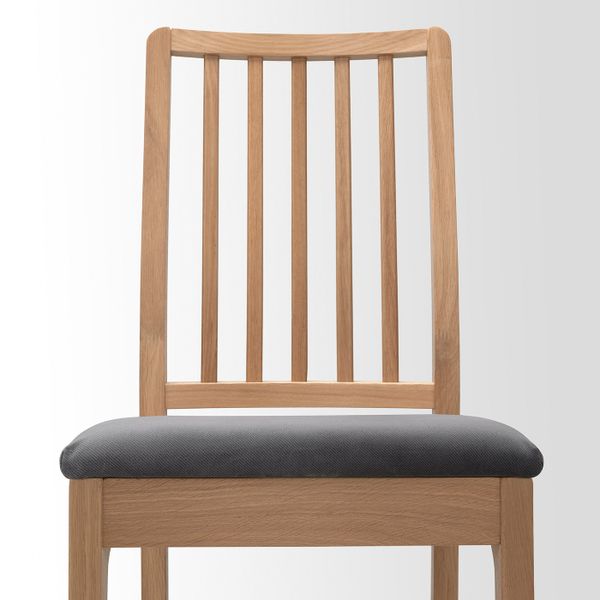 Стул, дуб/Хакебу темно-серый IKEA EKEDALEN ЭКЕДАЛЕН 594.292.12 - фото 2