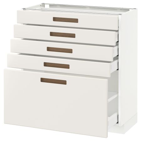 Напольный шкаф с 5 ящиками МЕТОД / МАКСИМЕРА, белый, Мэрста белый
