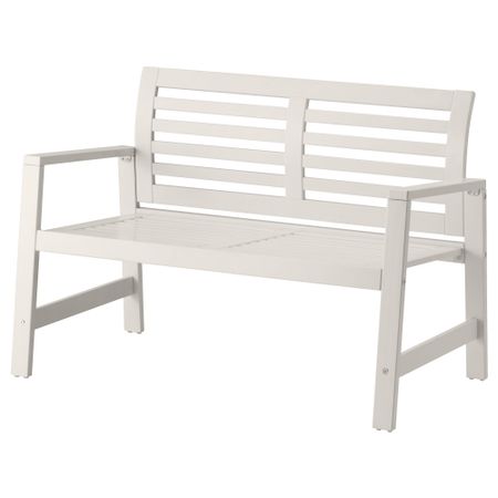 Садовая скамья со спинкой ЭПЛАРО, белый