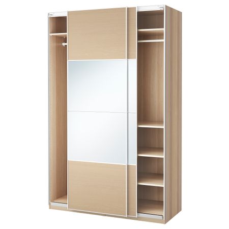 Гардероб ПАКС, под беленый дуб, Аули Ильсенг (150x66x236 см)