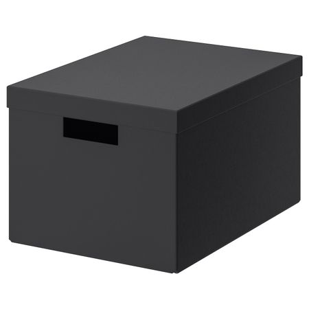 Коробка с крышкой, черный 25x35x20 см IKEA TJENA ТЬЕНА 103.954.83