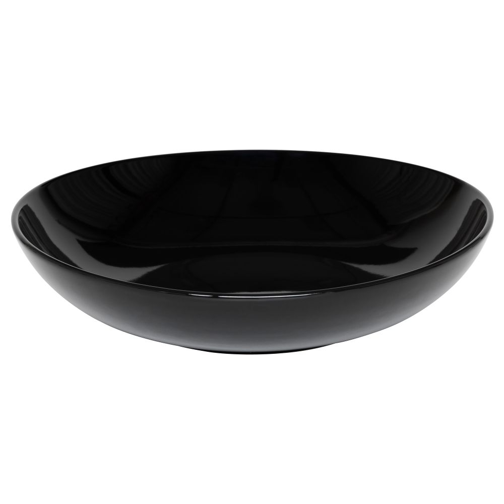 Тарелка глубокая ФЭРГРИК, черный, фаянс (24 см) - схема-чертеж с размерами