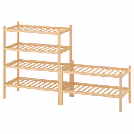 VASSKÄR ВАССКЭР Мебель для прихожей, 3 предм. - бамбук