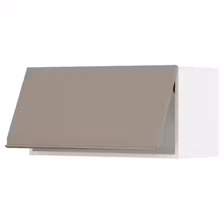 METOD Горизонтальный навесной шкаф - белый/Upplöv матовый темно-бежевый 80x40 см