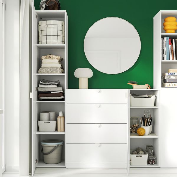 LASTARE ЛАСТАРЕ Комбинация д/хранения - белый 40x42x100 см - схема-чертеж с размерами