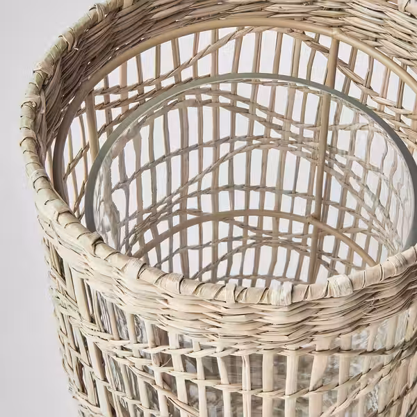 SLIPPRIG Фонарь для формовой свечи - ручная работа осока - фото 3