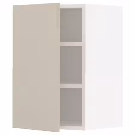 METOD Навесной шкаф с полками - белый/Havstorp бежевый 40x60 см