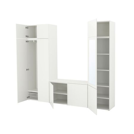 Гардероб с 9 дверями, белый/Фоннес Ридабу 260x42x221 см IKEA OPPHUS ОПХУС 193.365.59