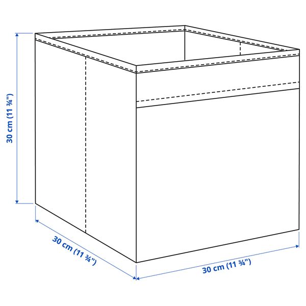 Коробка, 30x30x30 см, темно-серый IKEA FYSSE ФЮССЕ 404.199.15 - схема-чертеж с размерами