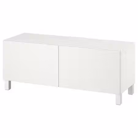 BESTÅ Тумба под ТВ, с дверцами - белый Лаксвикен/СТУББ/белый 120x42x48 см
